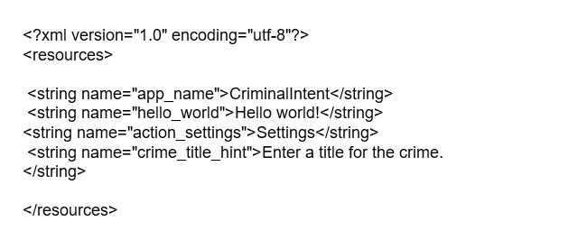 增删字符串资源(res/values/strings.xml)