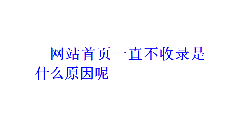 网站首页一直不收录是什么原因呢？